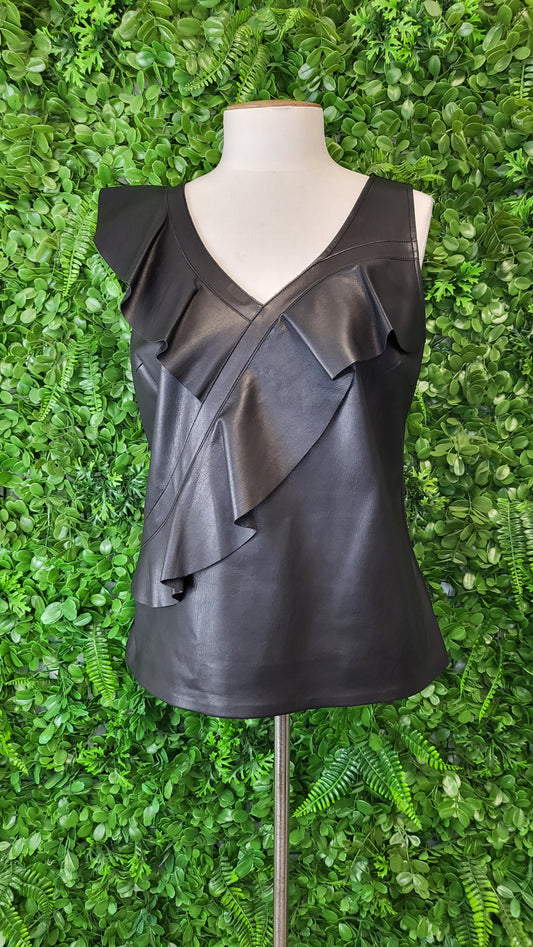 INC Black Seuz Pleather Tank (10)