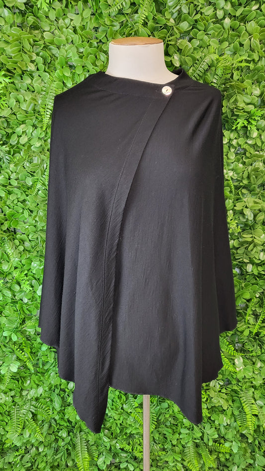 OBR Black Merino Poncho (OSFM)