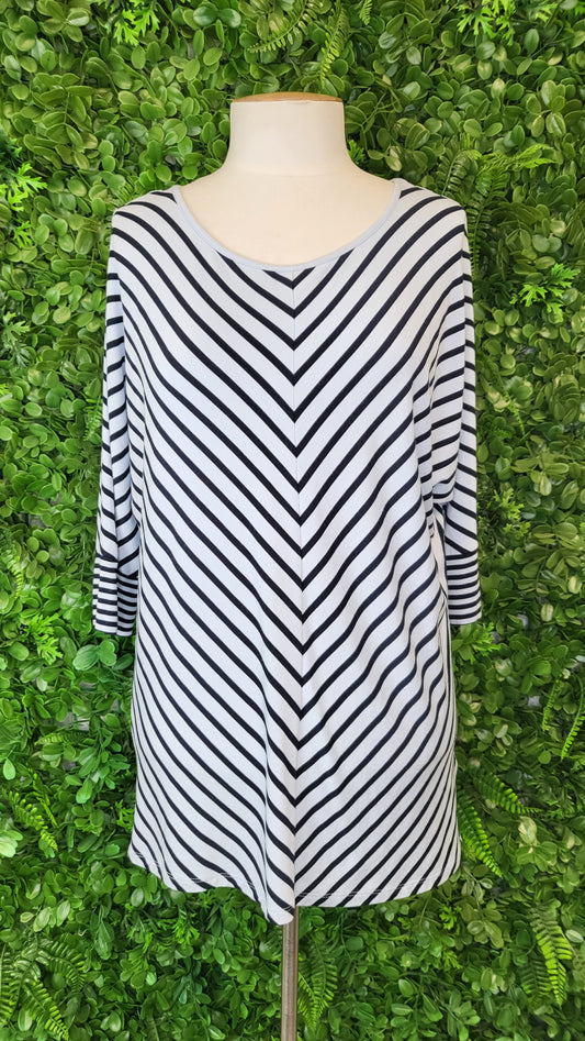 Max Blue Chevron Stripe Top (8-10)