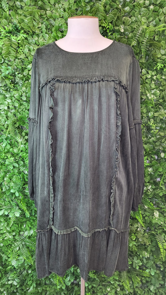 Et Alia Green Ruffle Dress (12)