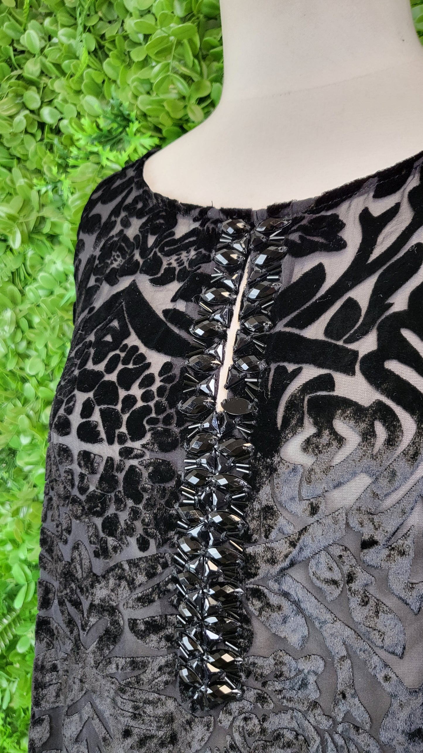 Blue Illusion Black Silk Blend Top (18-20)