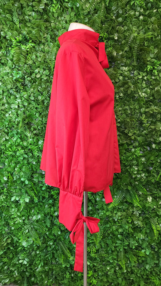 Topshop Red Tie Top (12)