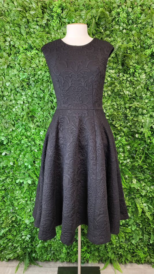 Ted Baker Black Jacquard Dress BNWT (8)