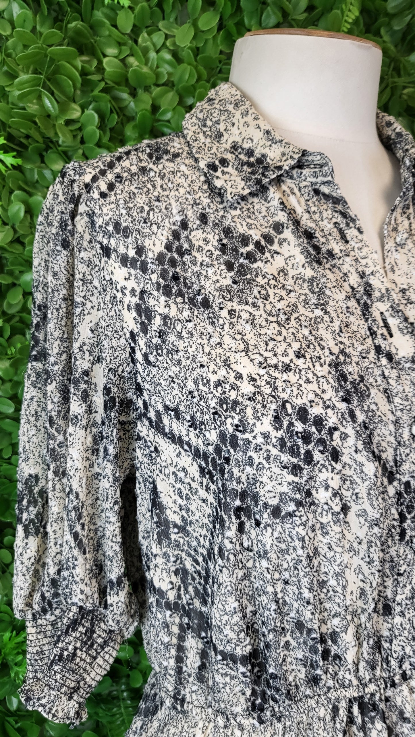 Decjuba Snake Print Tiered Dress (10)