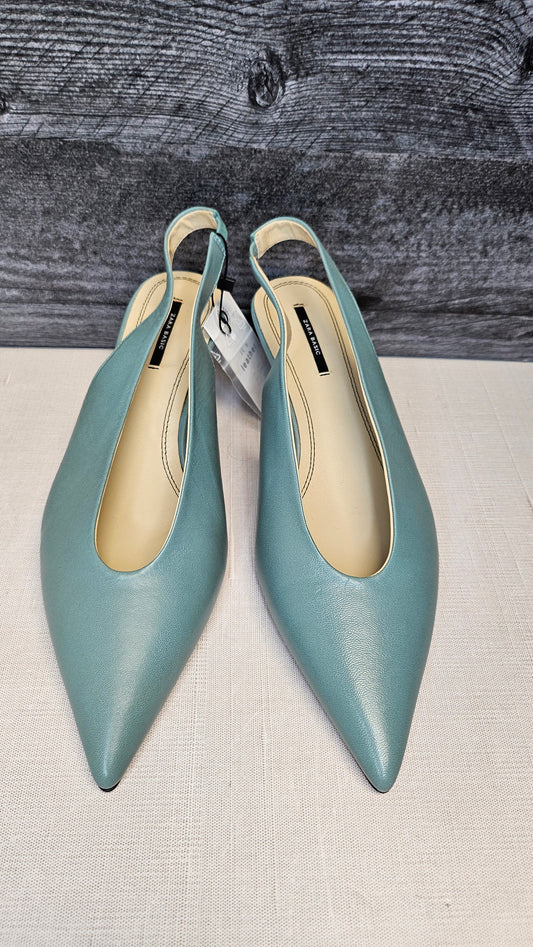 Zara Teal Kitten Heels BNWT (40)
