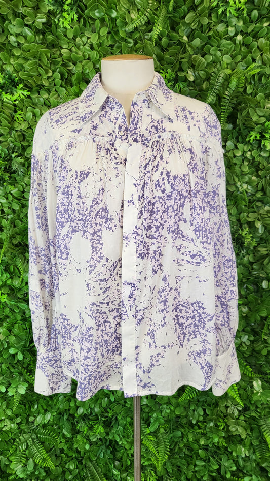 Aureta Print Gathered Blouse (10-12)