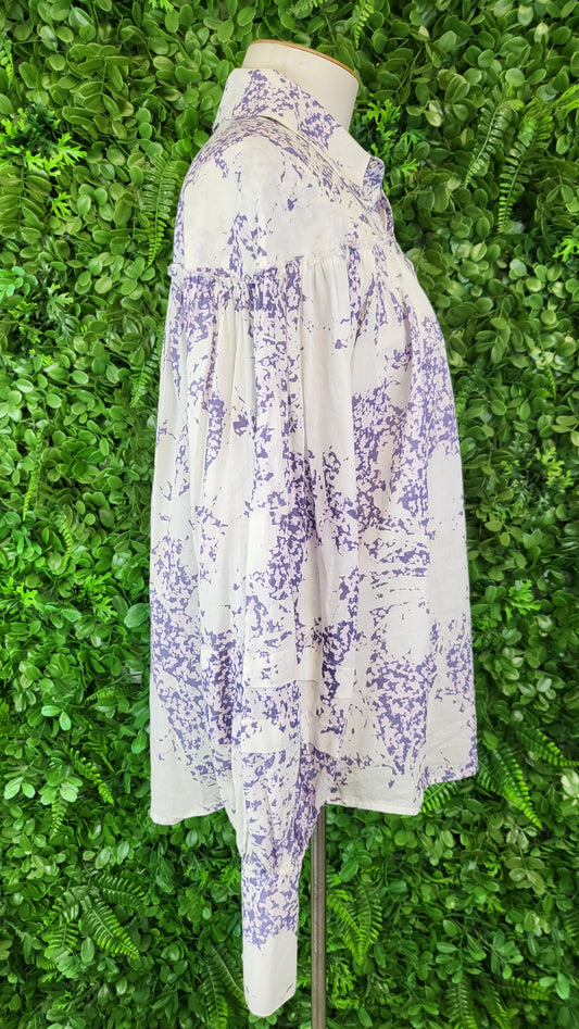 Aureta Print Gathered Blouse (10-12)
