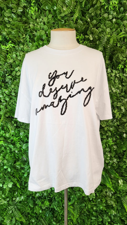 Decjuba White Deserve Tee (12-14)