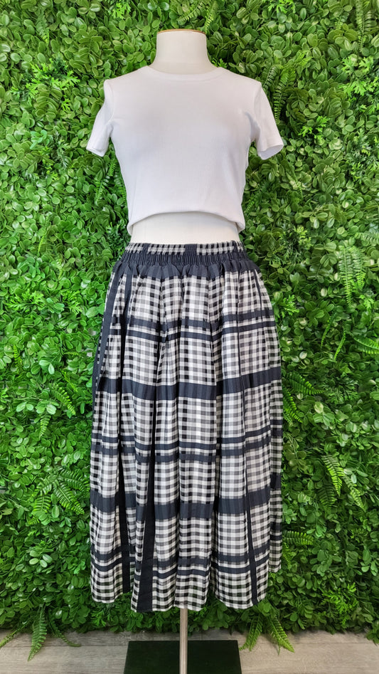 Drama The Label Black/White Gingham Skirt (8)