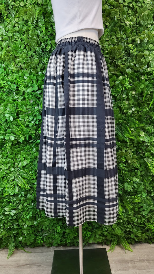 Drama The Label Black/White Gingham Skirt (8)