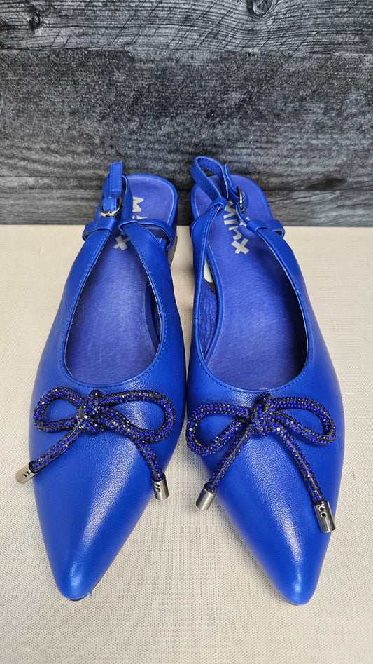 Minx Cobalt Glimmer Slingback BNWT (40)