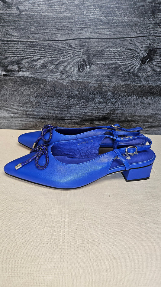 Minx Cobalt Glimmer Slingback BNWT (40)
