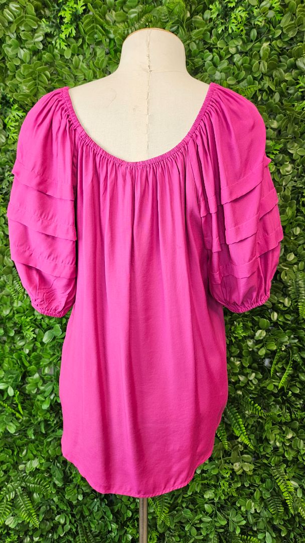 Whistle Pink Pleat Top (14)