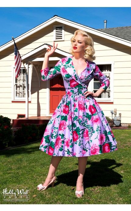 Pinup Couture Floral Retro Dress (10)