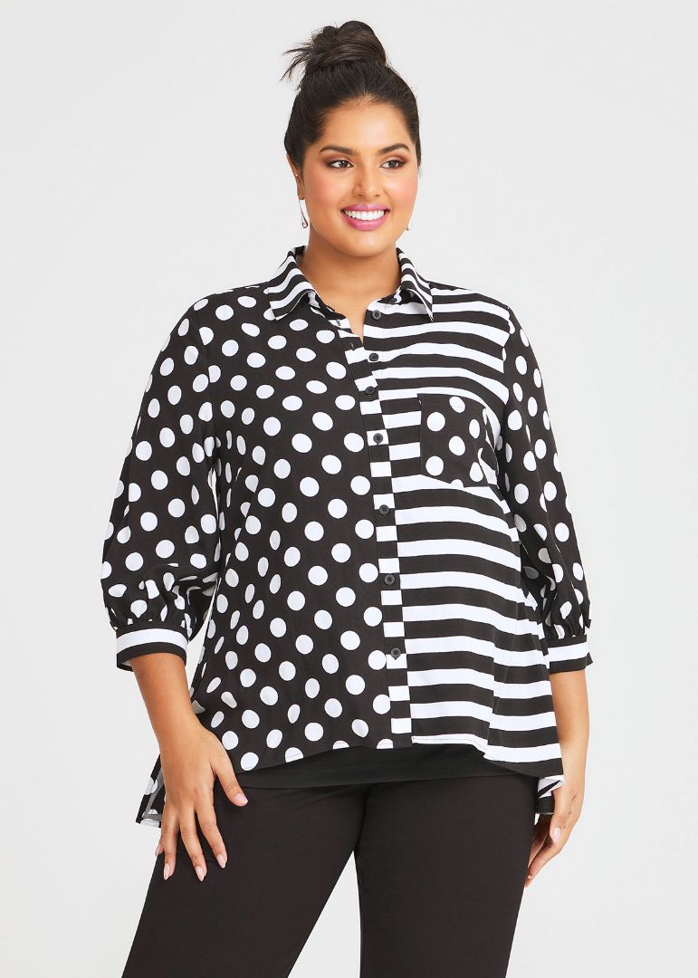 TS B/W Spots & Stripes Shirt (22)