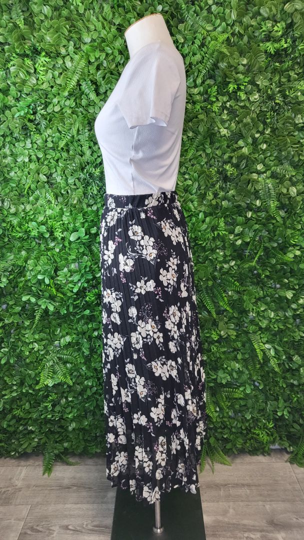 Memo Floral Pleat Maxi Skirt (8)