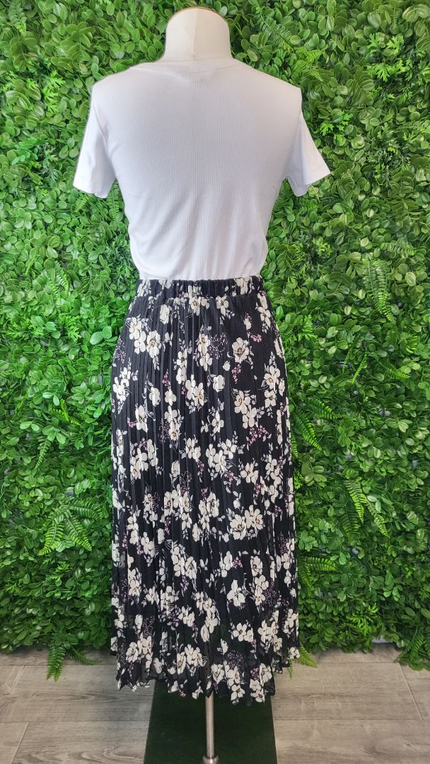 Memo Floral Pleat Maxi Skirt (8)