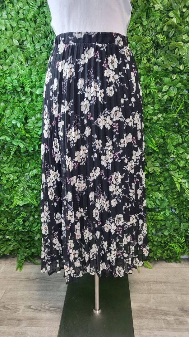 Memo Floral Pleat Maxi Skirt (8)