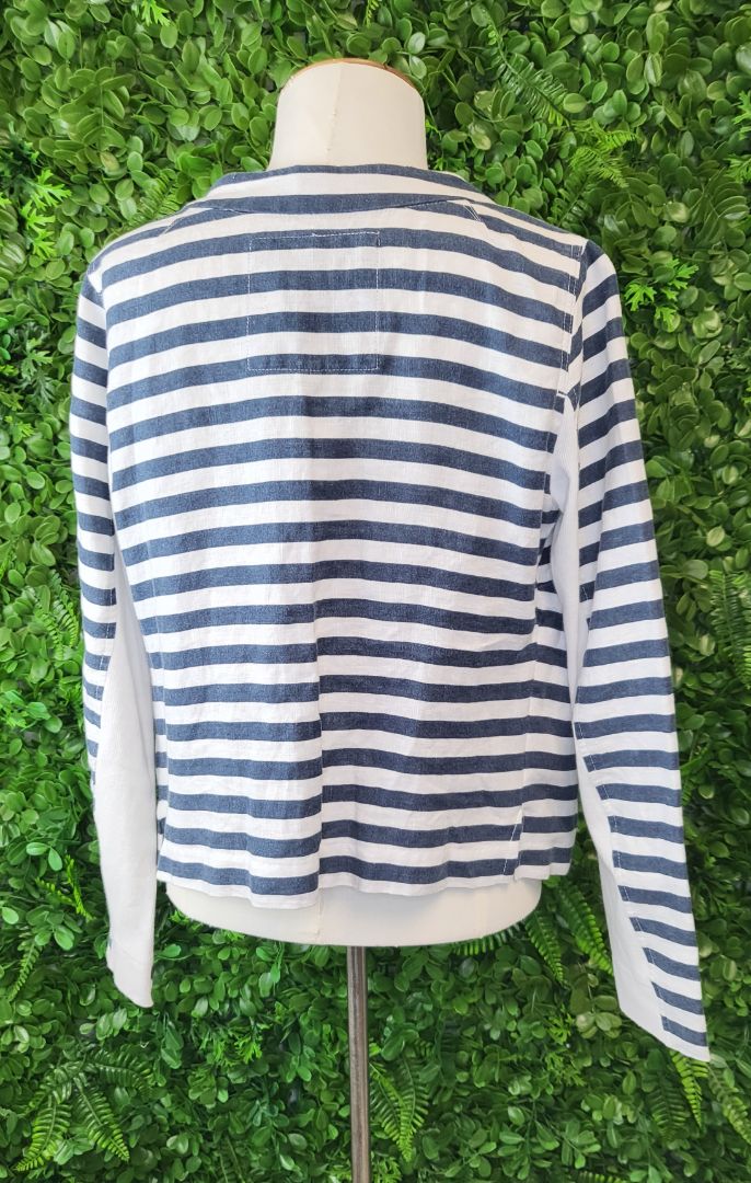 Verge Navy/White Linen Stripe Jacket (8)