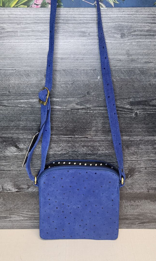 Condura Blue Leather Crossbody Bag