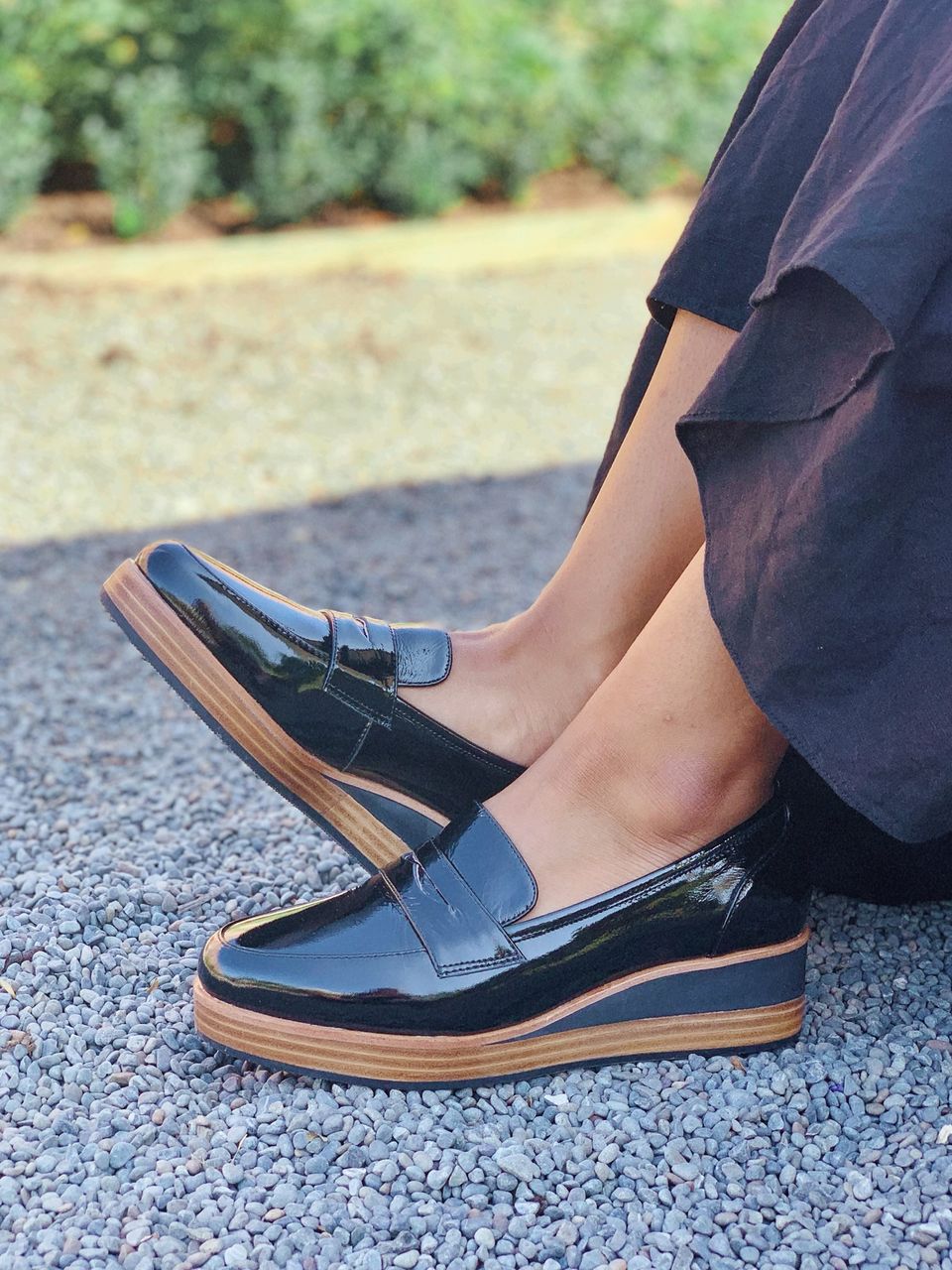 Bresley Black Patent Loafer (42)