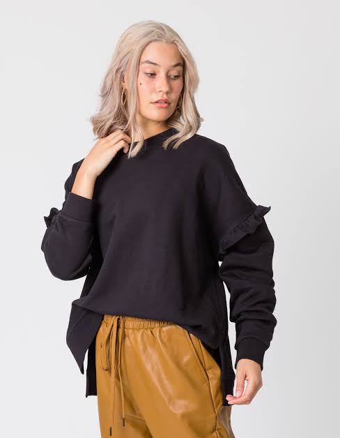 Stella + Gemma Black Lexi Ruffle Sweater (10)