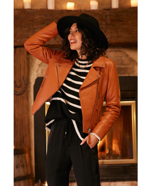 Lemon Tree Burnt Orange Leather Jacket (14)